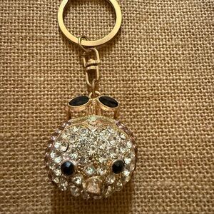 Crystal Embellished Owl Keychain